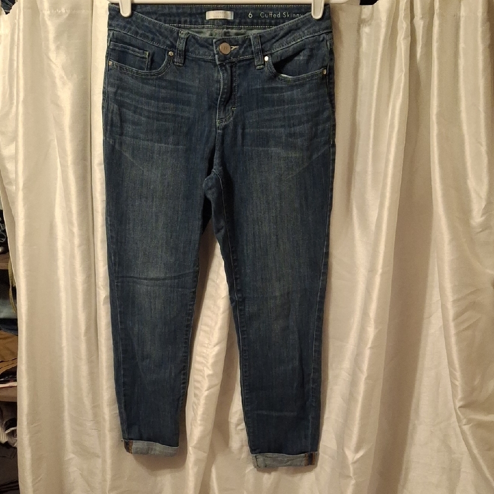 LC Lauren Conrad Dark Blue Ankle Jeans 6
